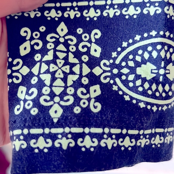 Lands’End 1X Banded Waist Surplice Bodice (Cross Over) Fit &Flare Navy P… - Picture 12 of 16